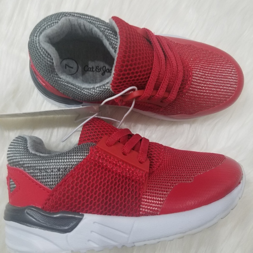 Baby Boys Red Athletic Sneakers - Picture 2 of 3